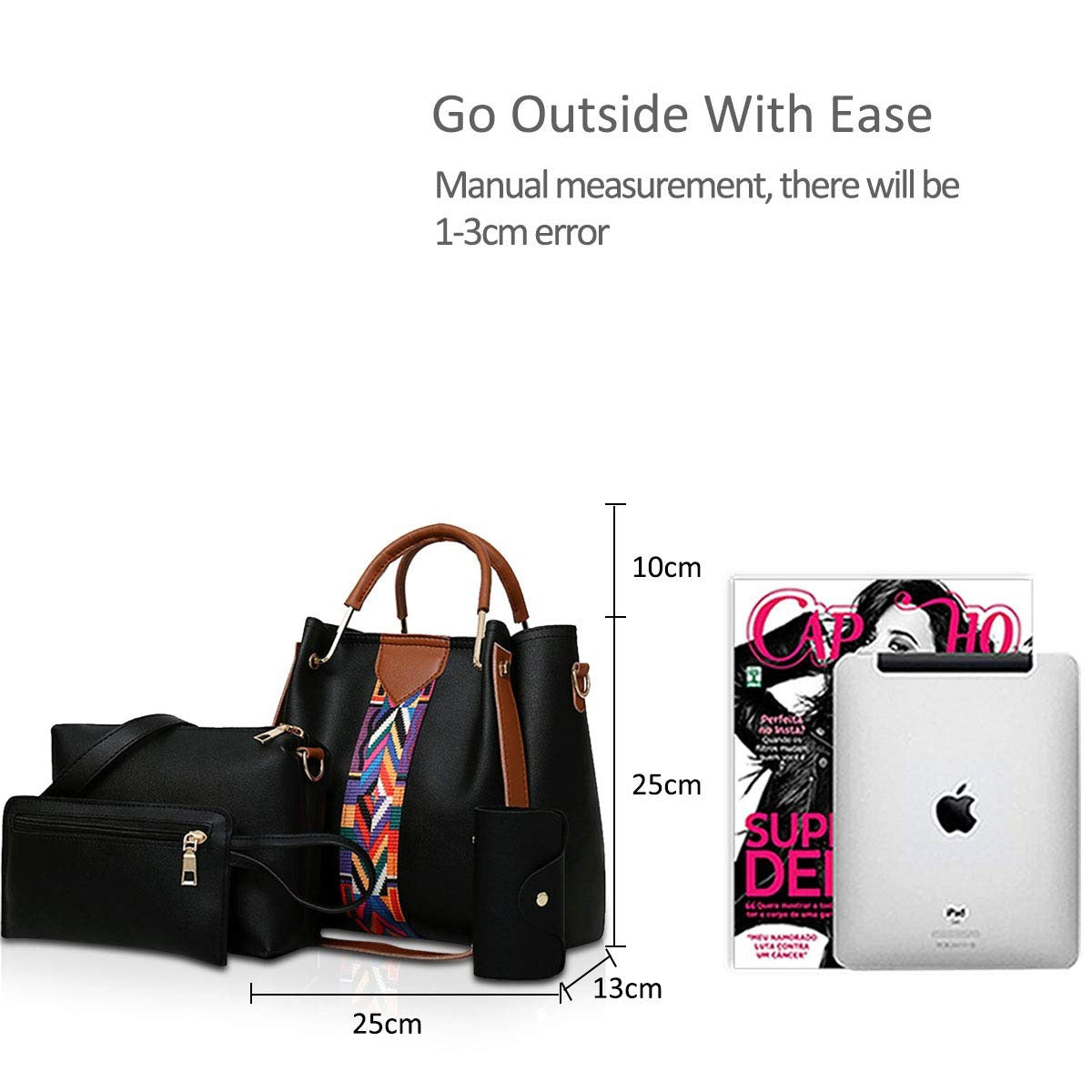 Women Handbags Shoulder Bags 4 Pcs Handbags For Ladies Top-Handles Crossbody Bags Purse Wallet