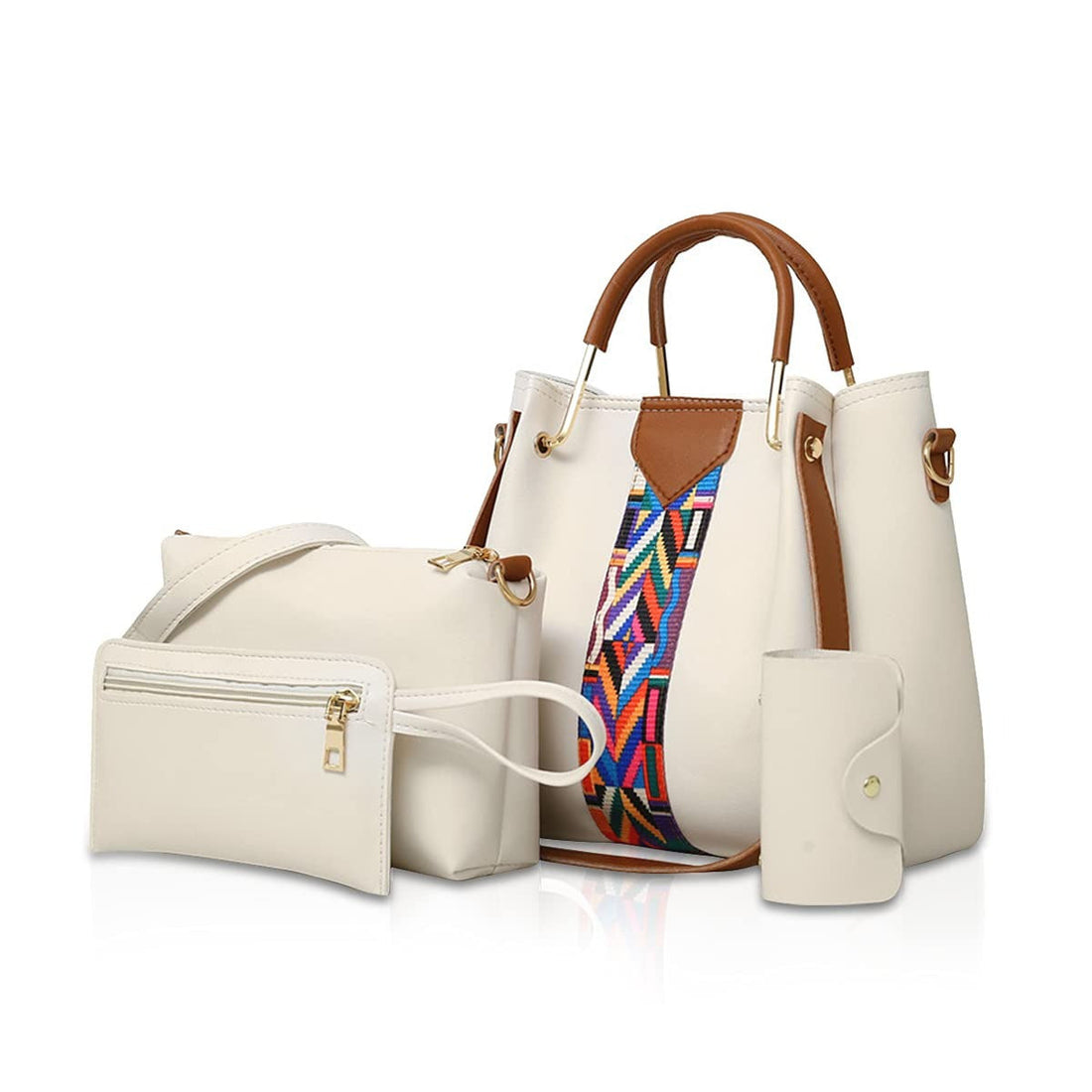 Women Handbags Shoulder Bags 4 Pcs Handbags For Ladies Top-Handles Crossbody Bags Purse Wallet