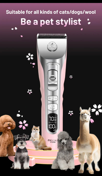 Pet Dog Grooming Clipper Rechargeable Shaver Set