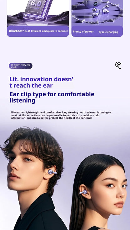 Original Sony Wireless Headphones D151 Open-back Clip-on Style, Bluetooth 5.4 Sports Earphone Hi-Fi Noise canceling Headset