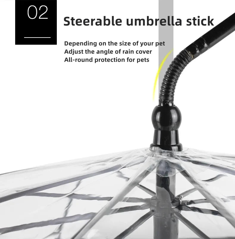 Transparent Cat And Dog Rain Umbrella