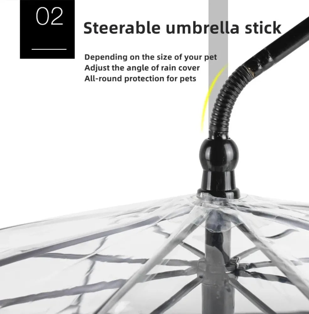 Transparent Cat And Dog Rain Umbrella