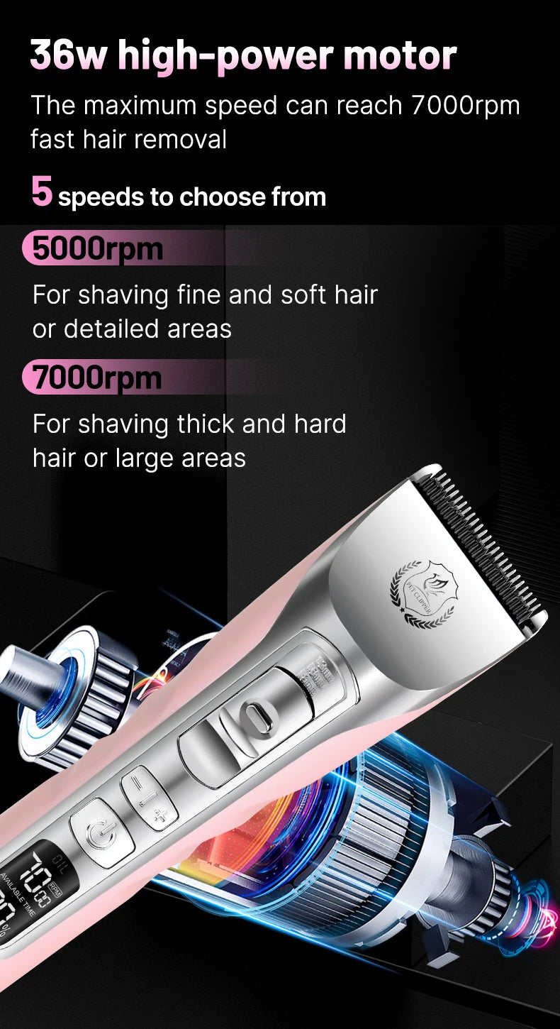 Pet Dog Grooming Clipper Rechargeable Shaver Set
