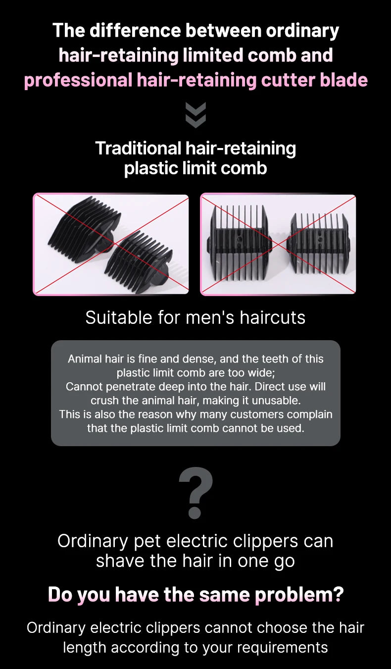 Pet Dog Grooming Clipper Rechargeable Shaver Set
