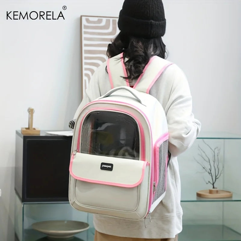 Breathable Mesh Portable Foldable Pet Carrier Backpack for Dog and Cat Outdoor Travel