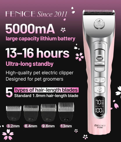 Pet Dog Grooming Clipper Rechargeable Shaver Set