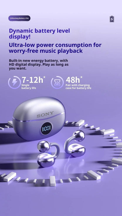 Original Sony Wireless Headphones D151 Open-back Clip-on Style, Bluetooth 5.4 Sports Earphone Hi-Fi Noise canceling Headset