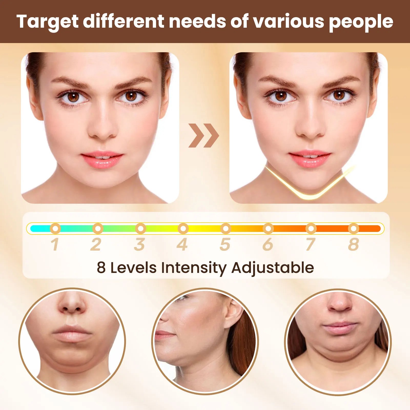 Electric EMS V Face Lifting Beauty Device