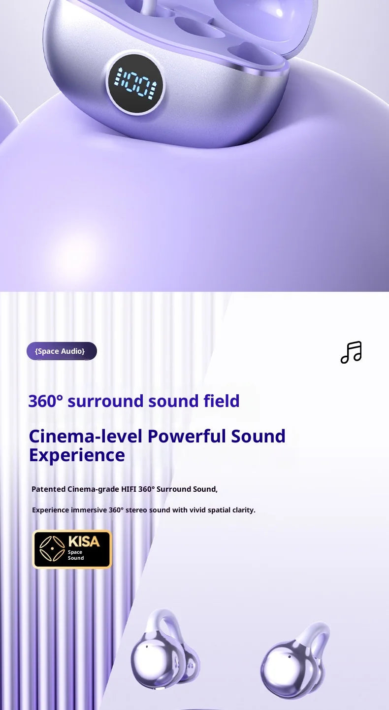 Original Sony Wireless Headphones D151 Open-back Clip-on Style, Bluetooth 5.4 Sports Earphone Hi-Fi Noise canceling Headset