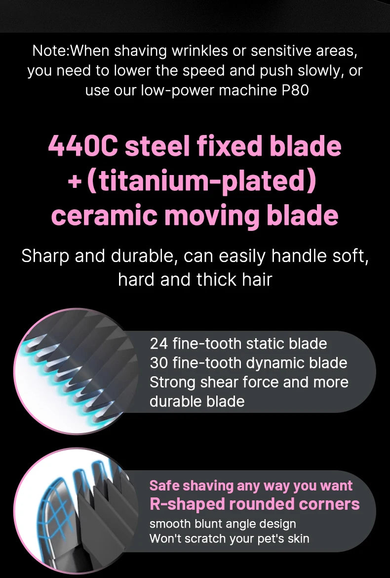 Pet Dog Grooming Clipper Rechargeable Shaver Set