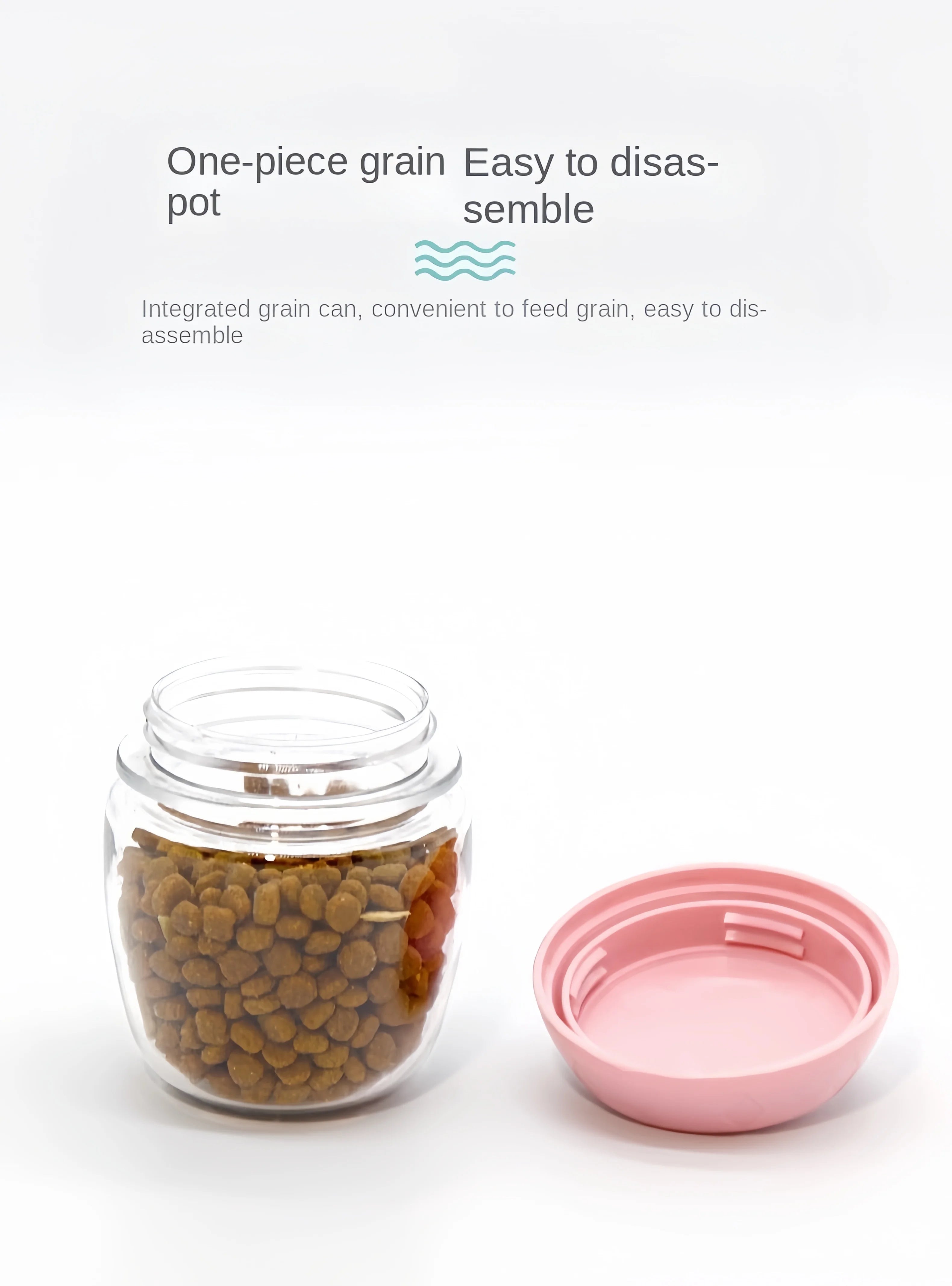 Portable Dog & Cat Water Bottle with Food Storage – 350ml/550ml Travel Pet Feeder Bowl