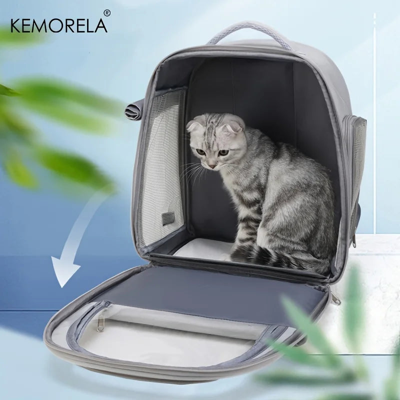 Breathable Mesh Portable Foldable Pet Carrier Backpack for Dog and Cat Outdoor Travel