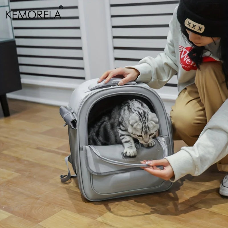 Breathable Mesh Portable Foldable Pet Carrier Backpack for Dog and Cat Outdoor Travel