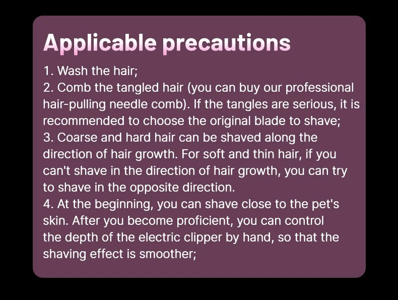 Pet Dog Grooming Clipper Rechargeable Shaver Set