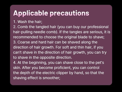Pet Dog Grooming Clipper Rechargeable Shaver Set