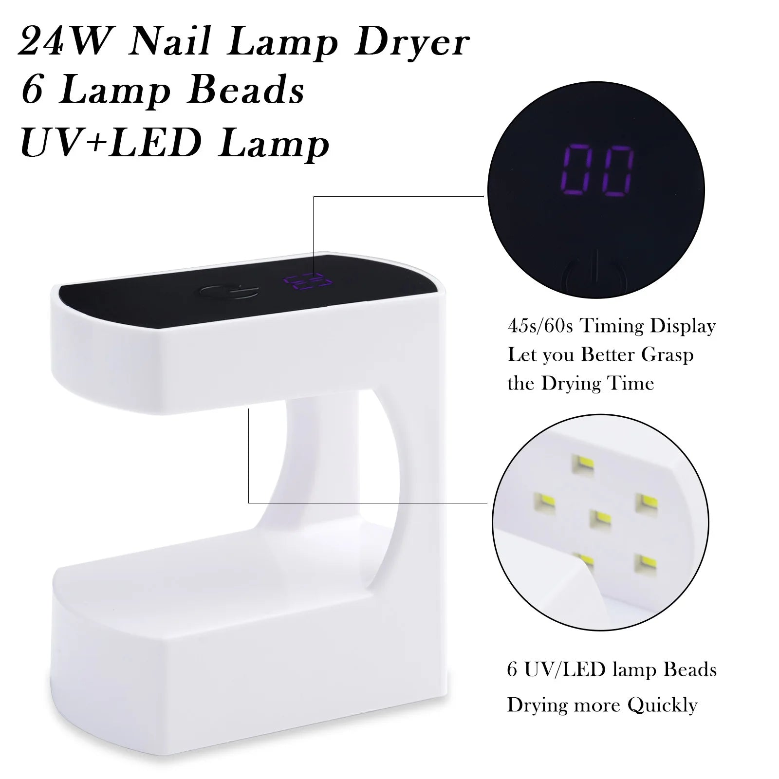 Mini USB Nail Lamp LED & UV – Portable Gel Polish Dryer with Smart Sensor & Fast Curing